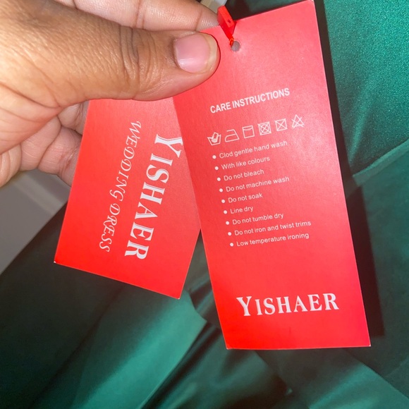 Women's Halter Spaghetti Straps Satin High-Low Floor Length Formal Dress - Picture 7 of 9